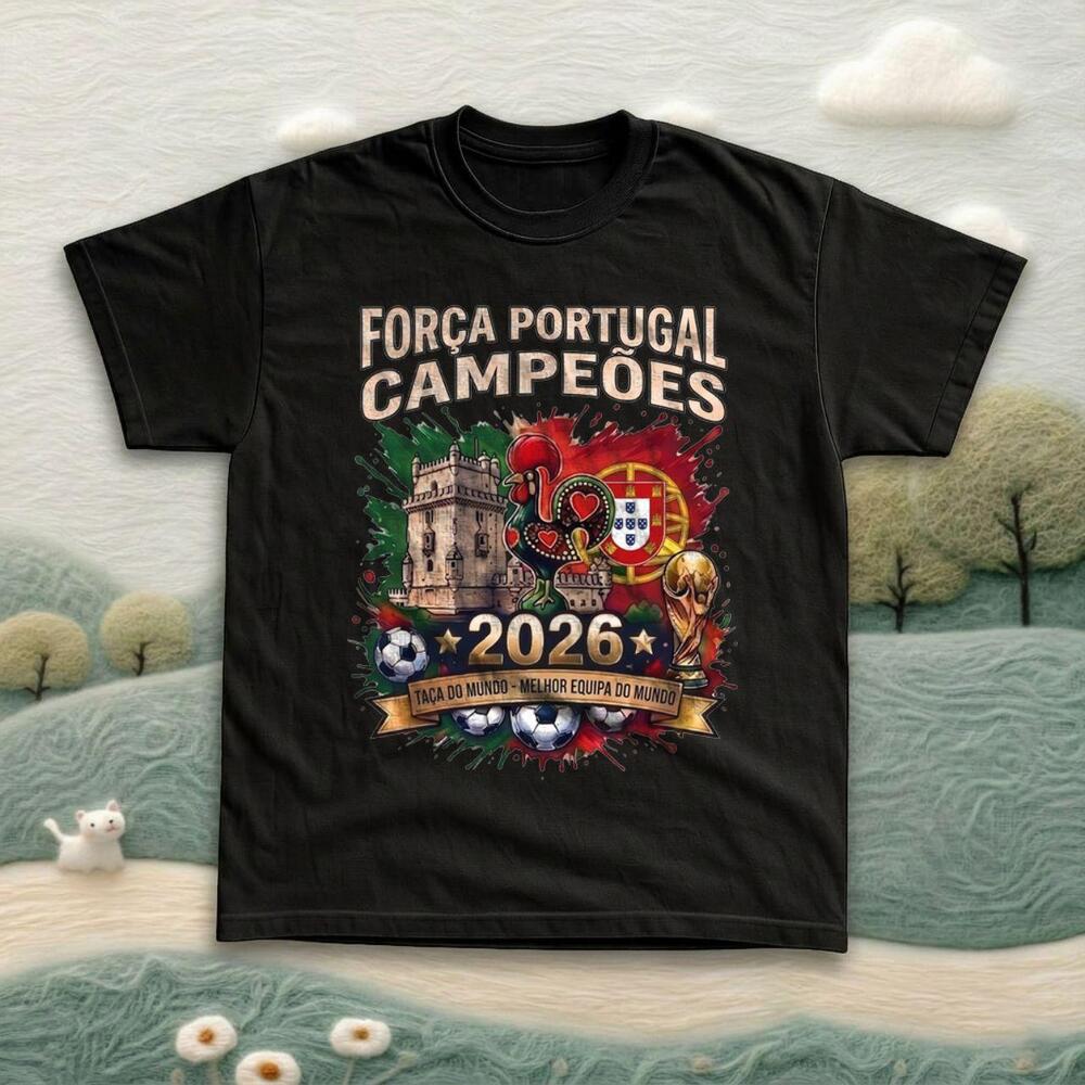 A Portugal 2026 Black Graphic Tee